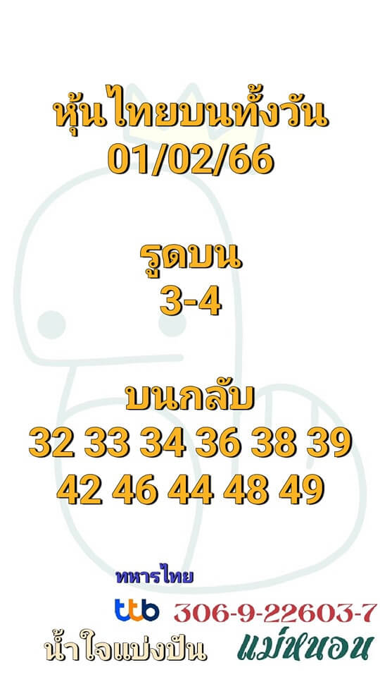 หวยหุ้น 1/2/66 ชุดที่ 3