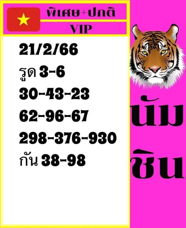 หวยฮานอย 21/2/66 ชุดที่ 10