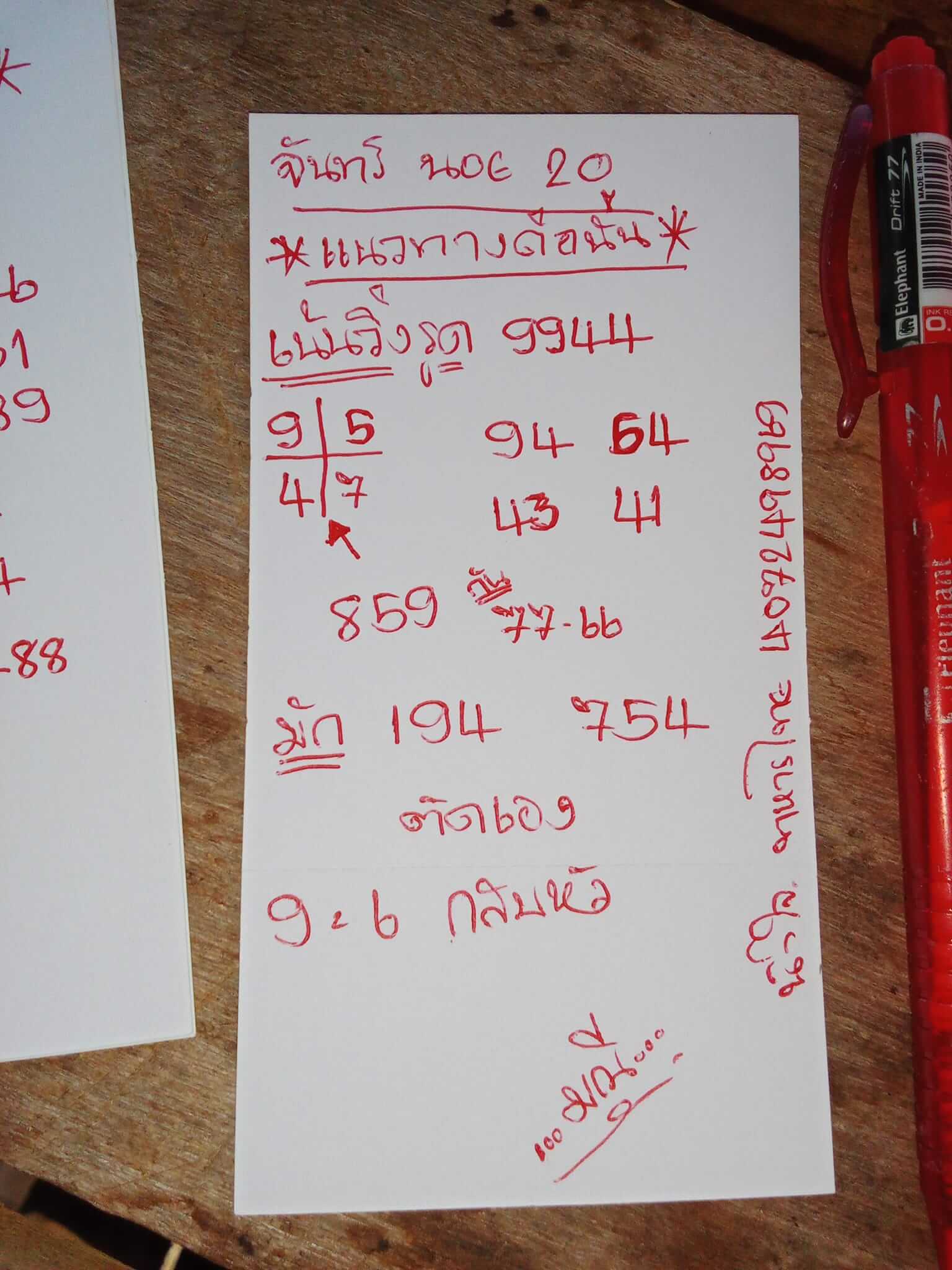 หวยฮานอย 20/2/66 ชุดที่ 6