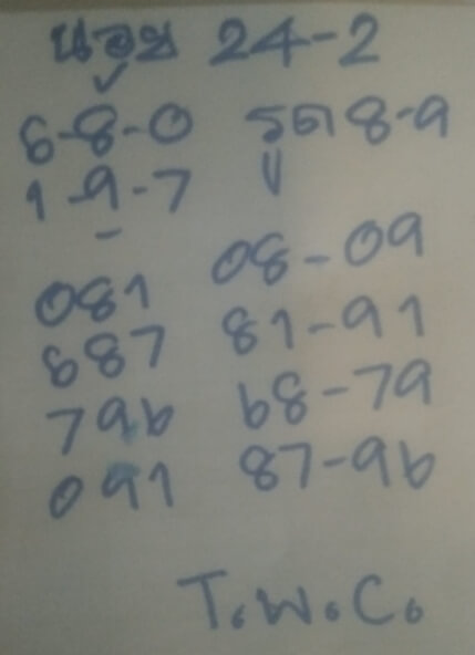 หวยฮานอย 24/2/66 ชุดที่ 7