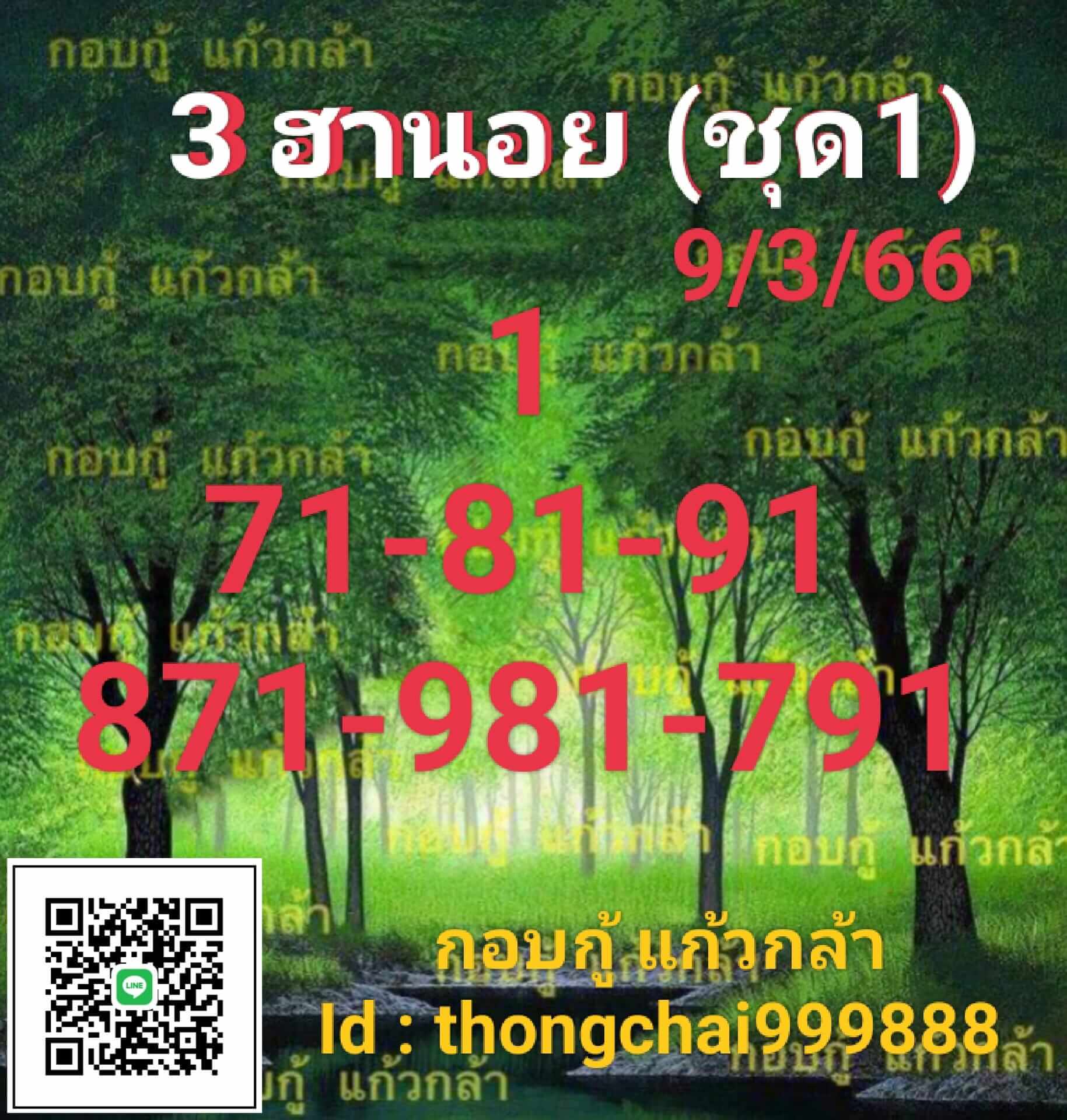 หวยฮานอย 9/3/66 ชุดที่ 4