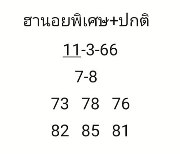 หวยฮานอย 11/3/66 ชุดที่ 8