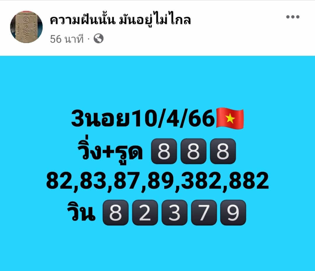 หวยฮานอย 10/4/66 ชุดที่ 1