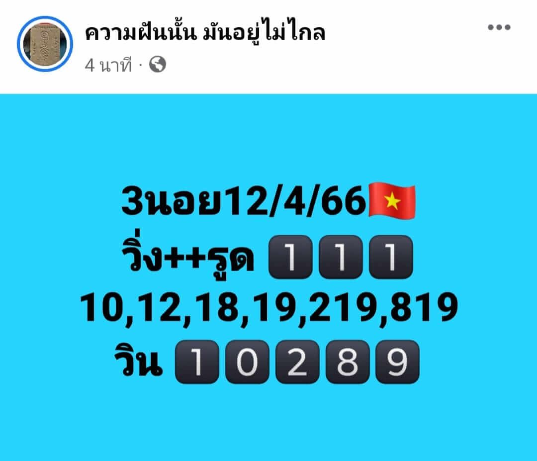 หวยฮานอย 12/4/66 ชุดที่ 1