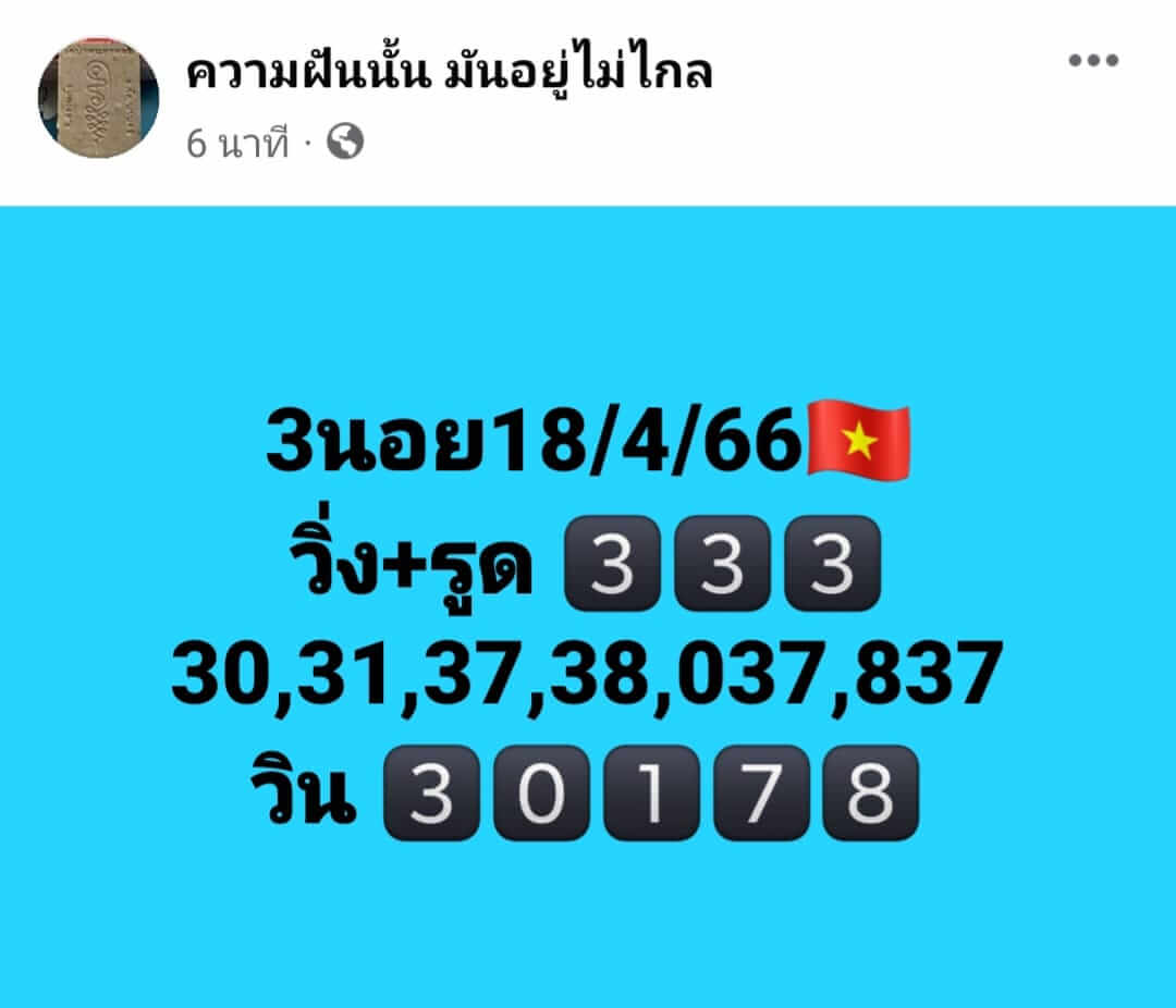 หวยฮานอย 18/4/66 ชุดที่ 3