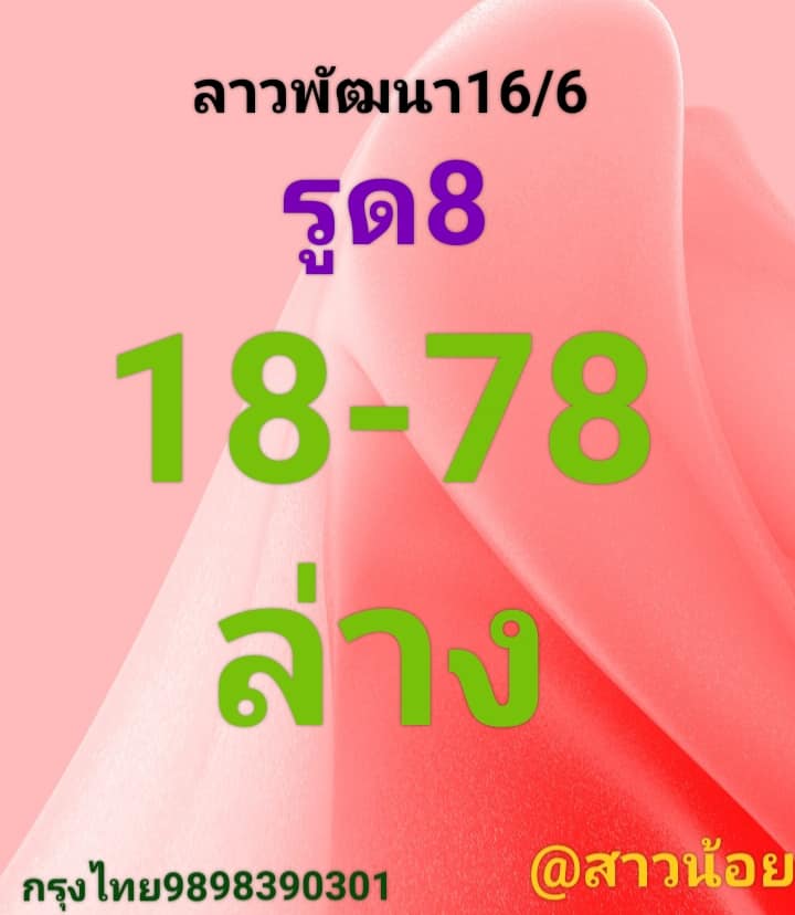 หวยลาว 16/6/66 ชุดที่ 1