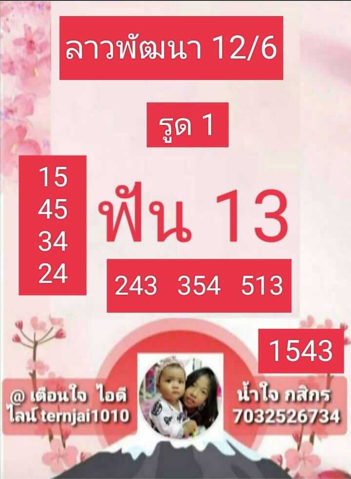 หวยลาว 12/6/66 ชุดที่ 7