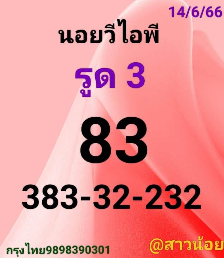 หวยฮานอย 14/6/66 ชุดที่ 10