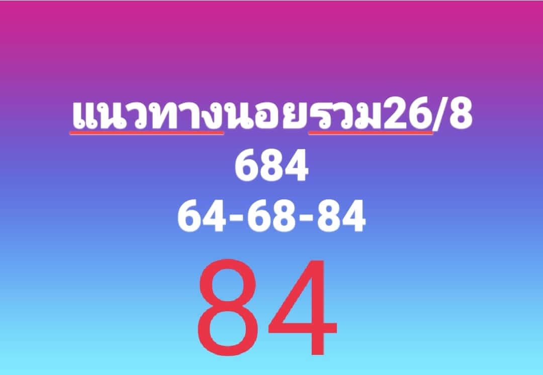 หวยฮานอย 26/8/66 ชุดที่ 8