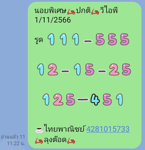 หวยฮานอย 1/11/66 ชุดที่ 7