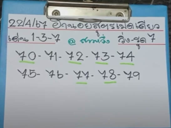 หวยฮานอย 22/4/67 ชุดที่ 8