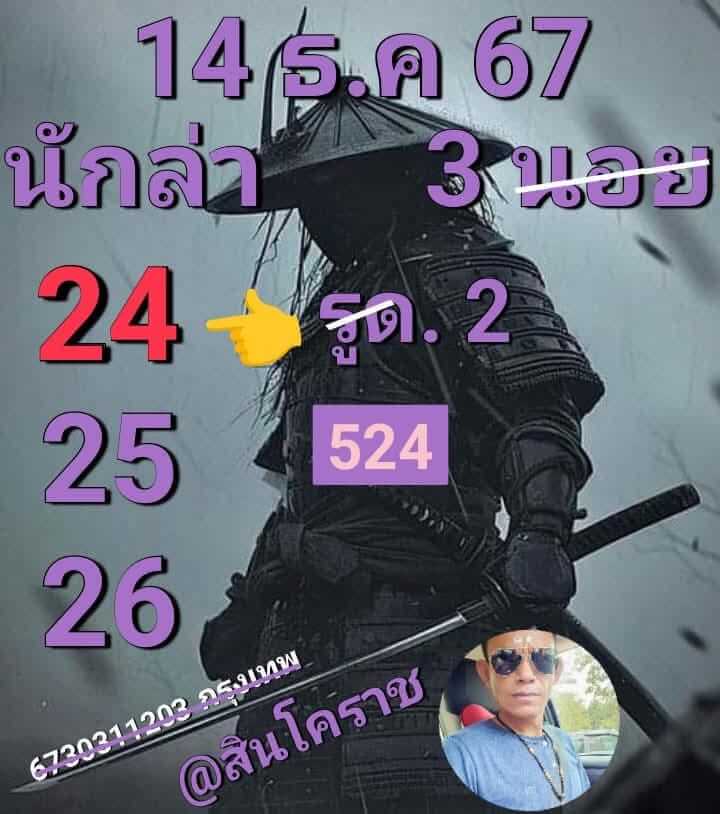 หวยฮานอย 14/12/67 ชุดที่ 6