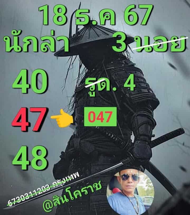 หวยฮานอย 18/12/67 ชุดที่ 7