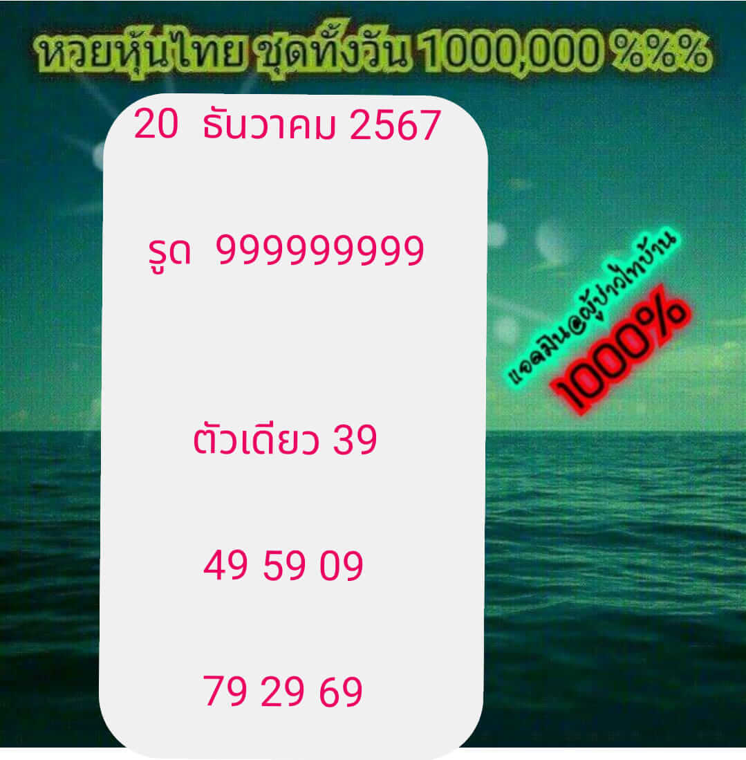 หวยหุ้น 23/12/67 ชุดที่ 3