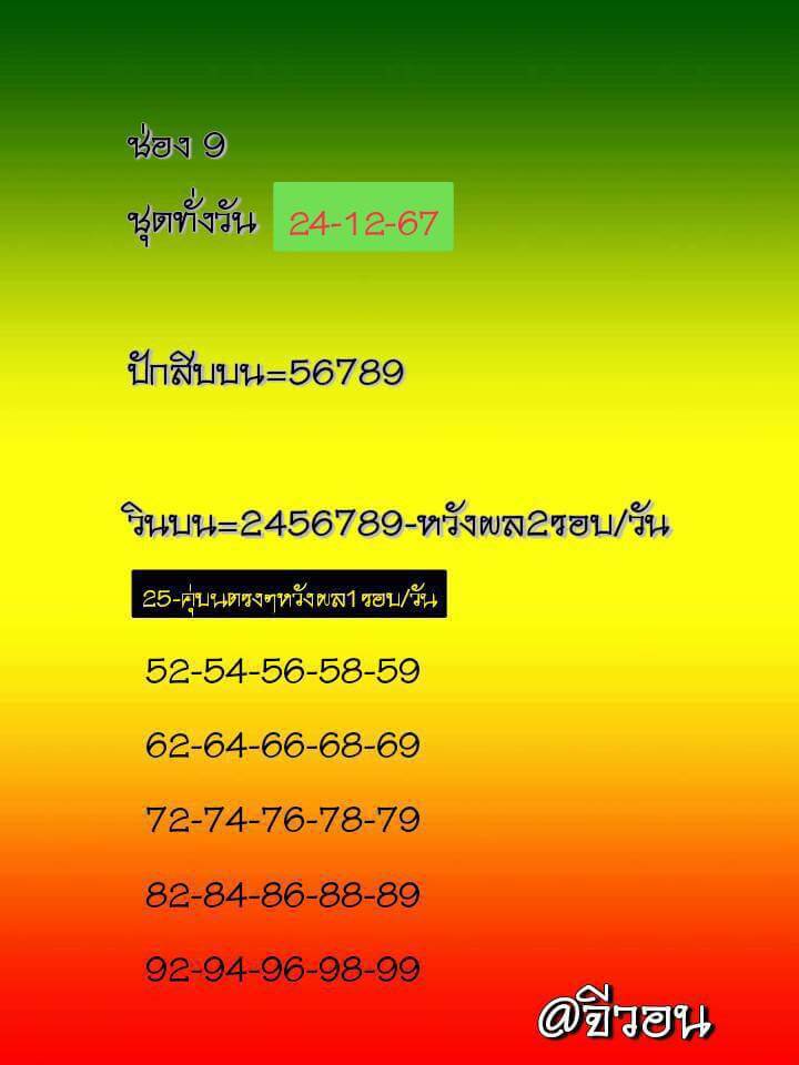 หวยหุ้น 24/12/67 ชุดที่ 8