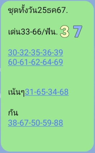 หวยหุ้น 25/12/67 ชุดที่ 9