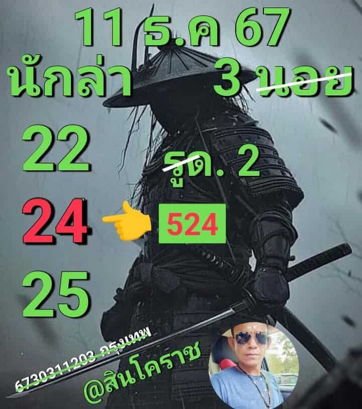 หวยฮานอย 11/12/67 ชุดที่ 5