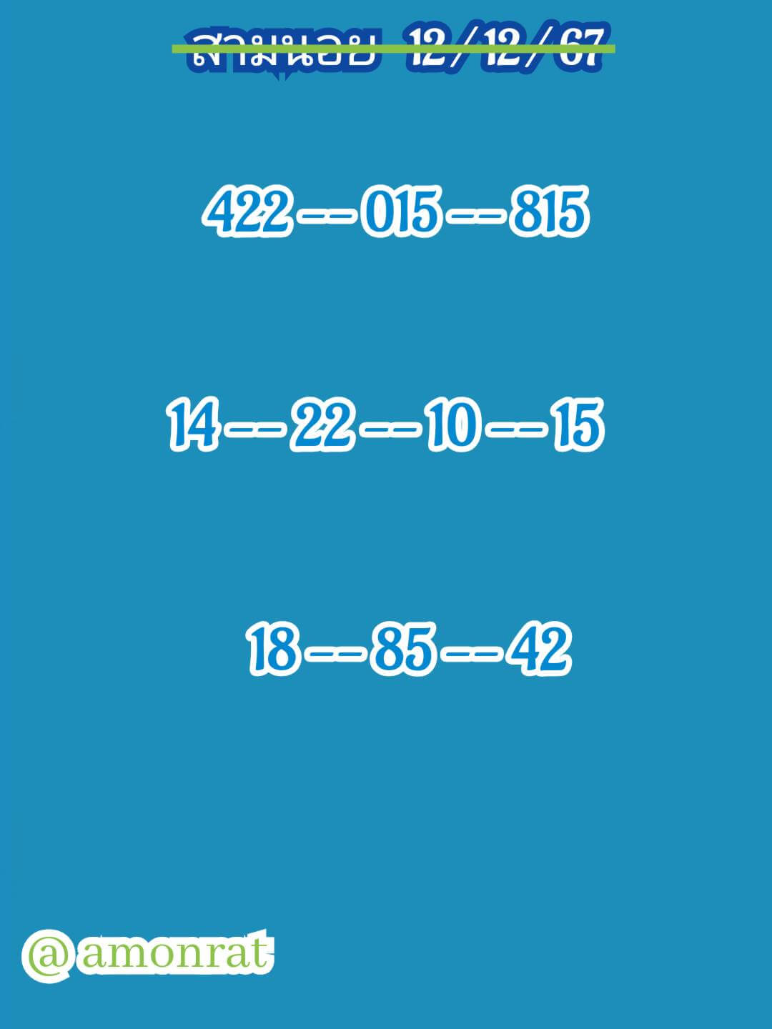 หวยฮานอย 12/12/67 ชุดที่ 7
