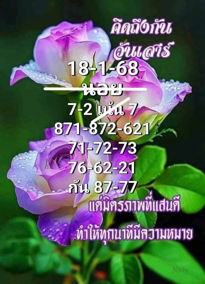 หวยฮานอย 18/1/68 ชุดที่ 7