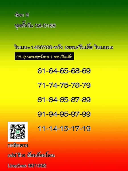 หวยหุ้น 8/1/68 ชุดที่ 3