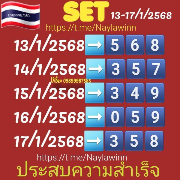 หวยหุ้น 13/1/68 ชุดที่ 8