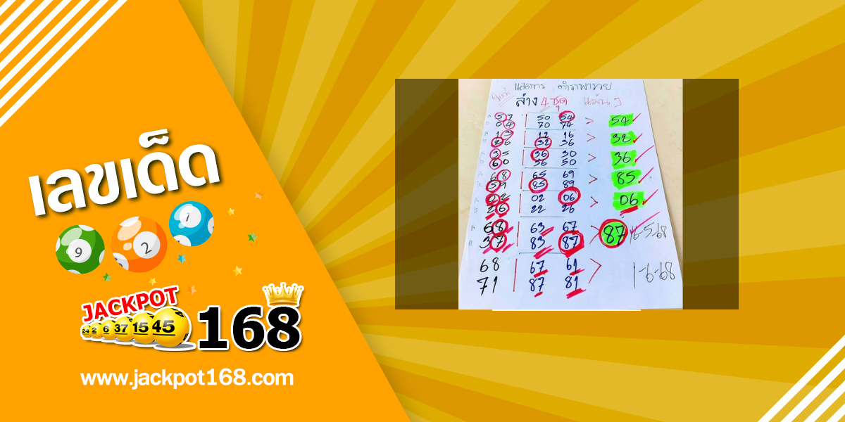 หวยตำราพารวย 1/6/68