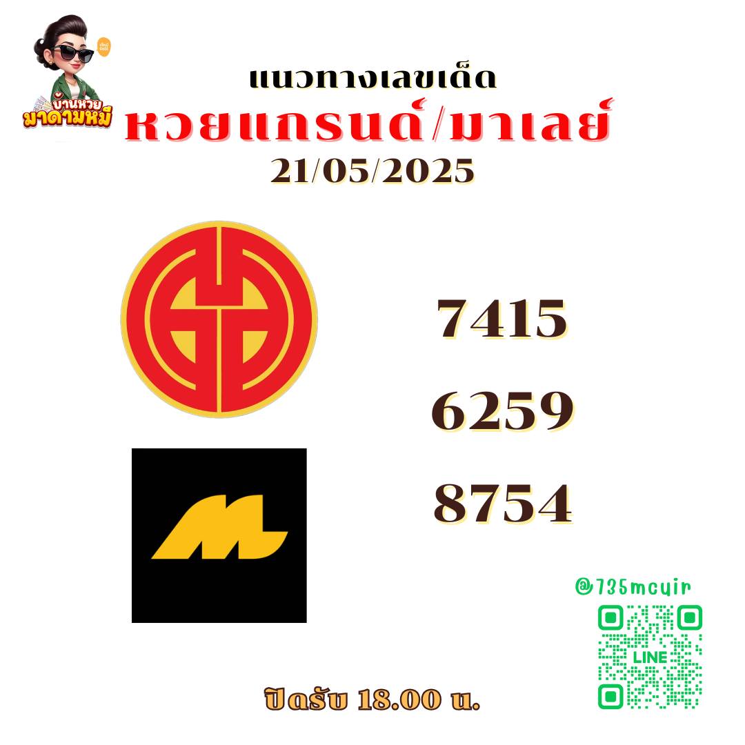 หวยมาเลย์ 21-5-68-8