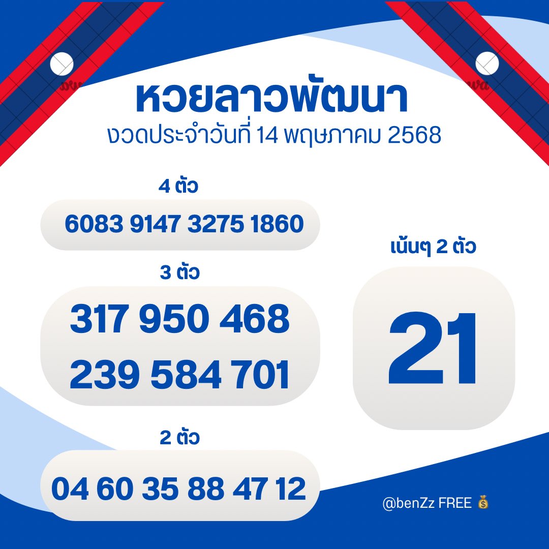  หวยลาว 14/5/68-4