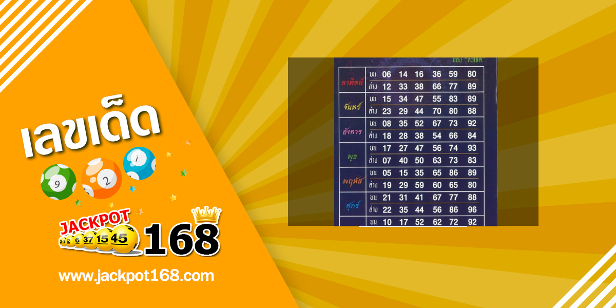 หวยล็อคกำลังวัน 1/6/68