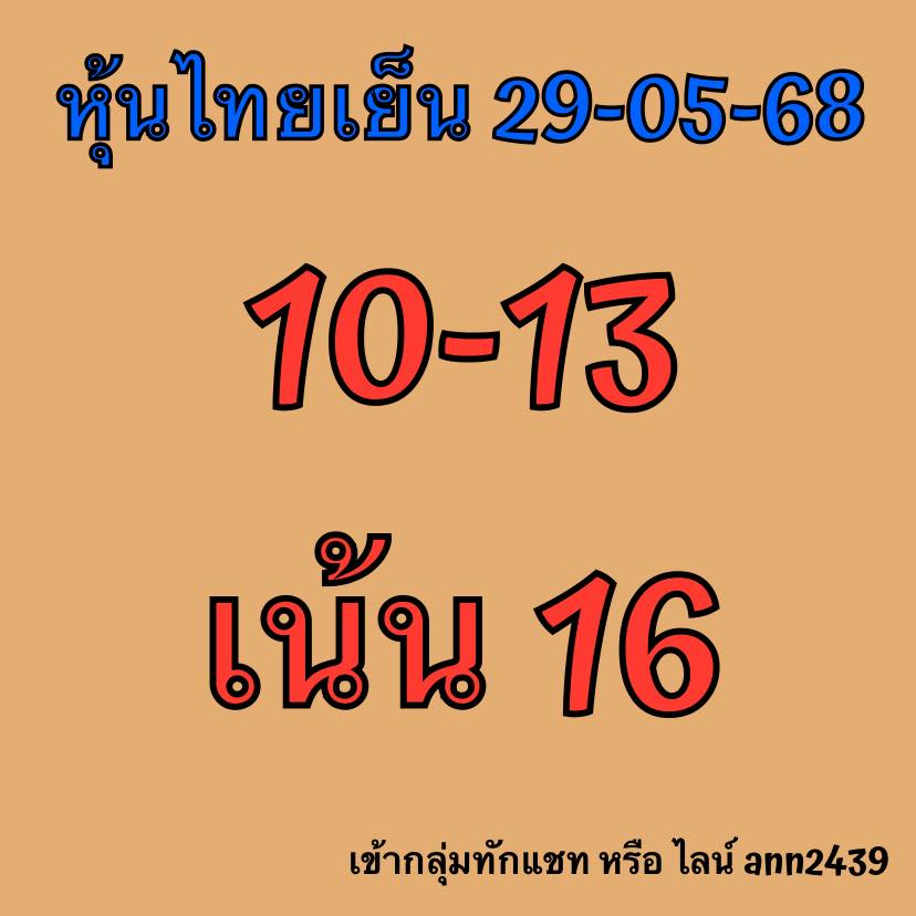หวยหุ้น 29/5/68-10