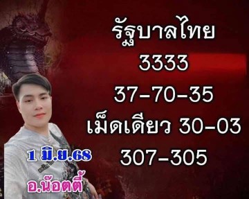 หวยอาจารย์น็อตตี้ 1/6/68