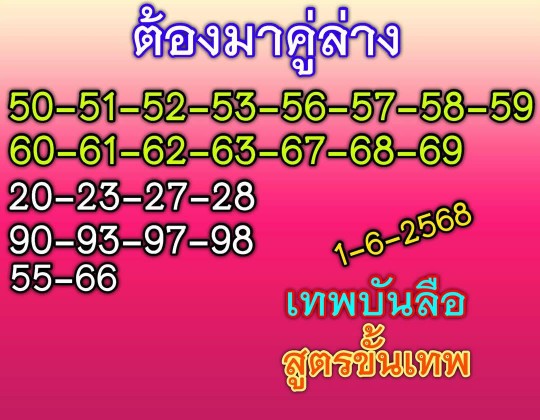 หวยเทพบันลือ 1/6/68