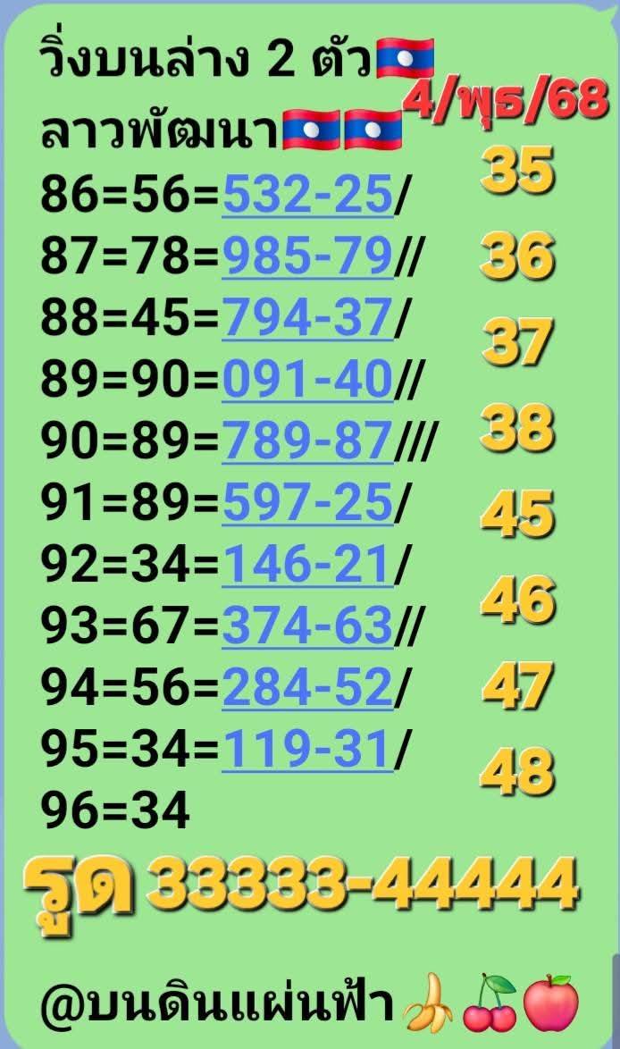 หวยลาว 4/6/68-7