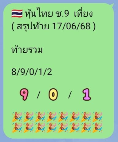 หวยหุ้น 17/6/68-6
