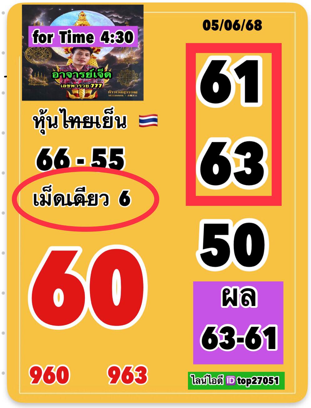 หวยหุ้น 5/6/68-4