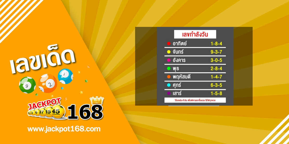 หวยเลขกำลังวัน 16/6/68