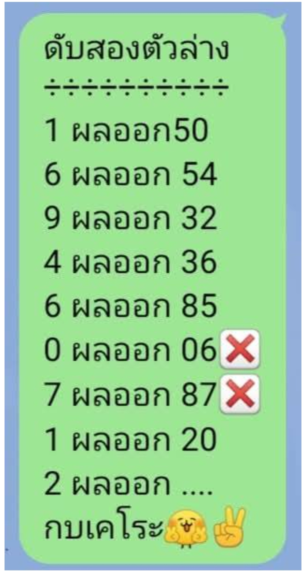 หวยกบเคโระ 16/6/68