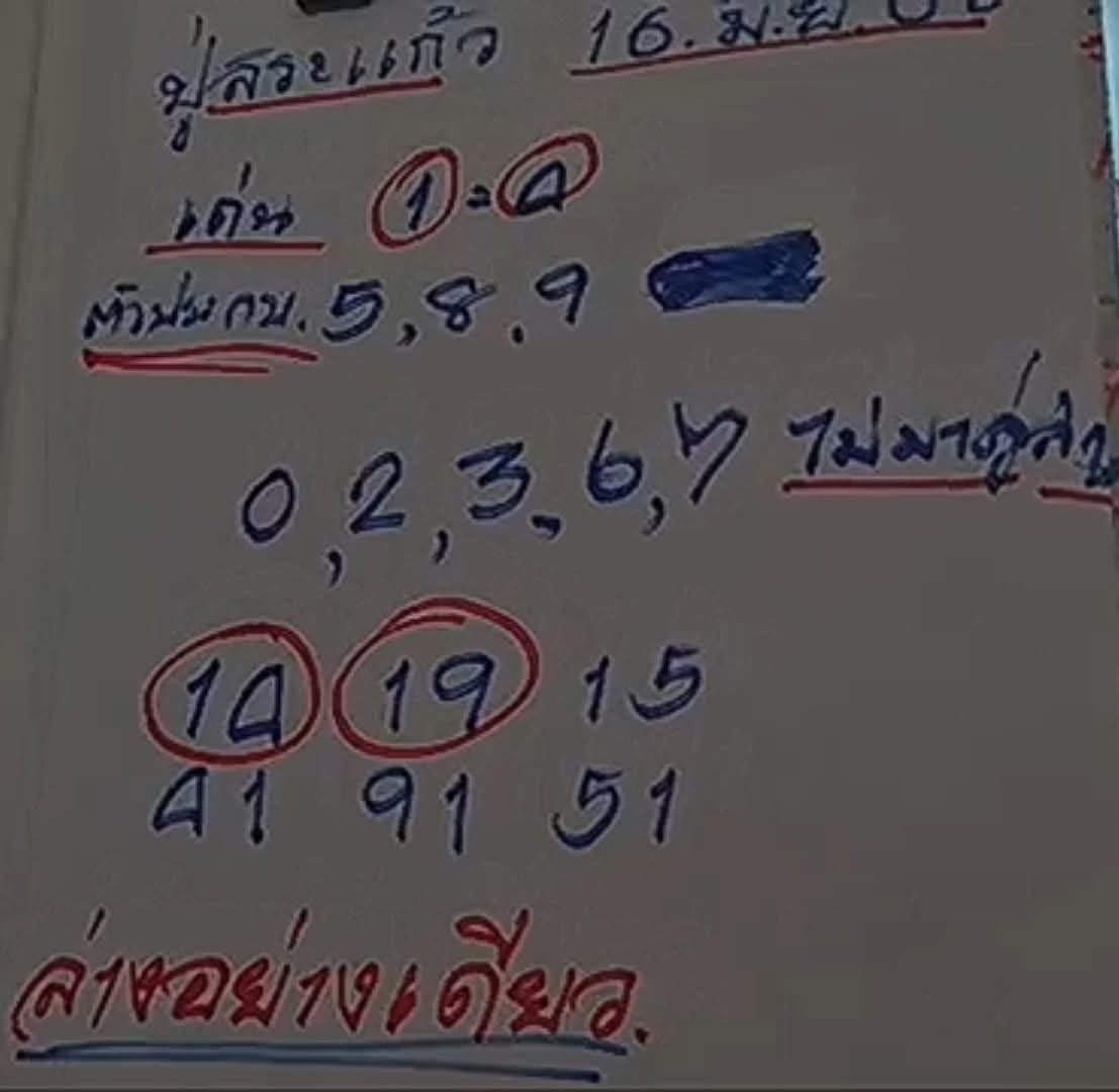 หวยปู่สระแก้ว 16/6/68