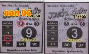 หวยรวยเร็วทันใจ 1/7/68