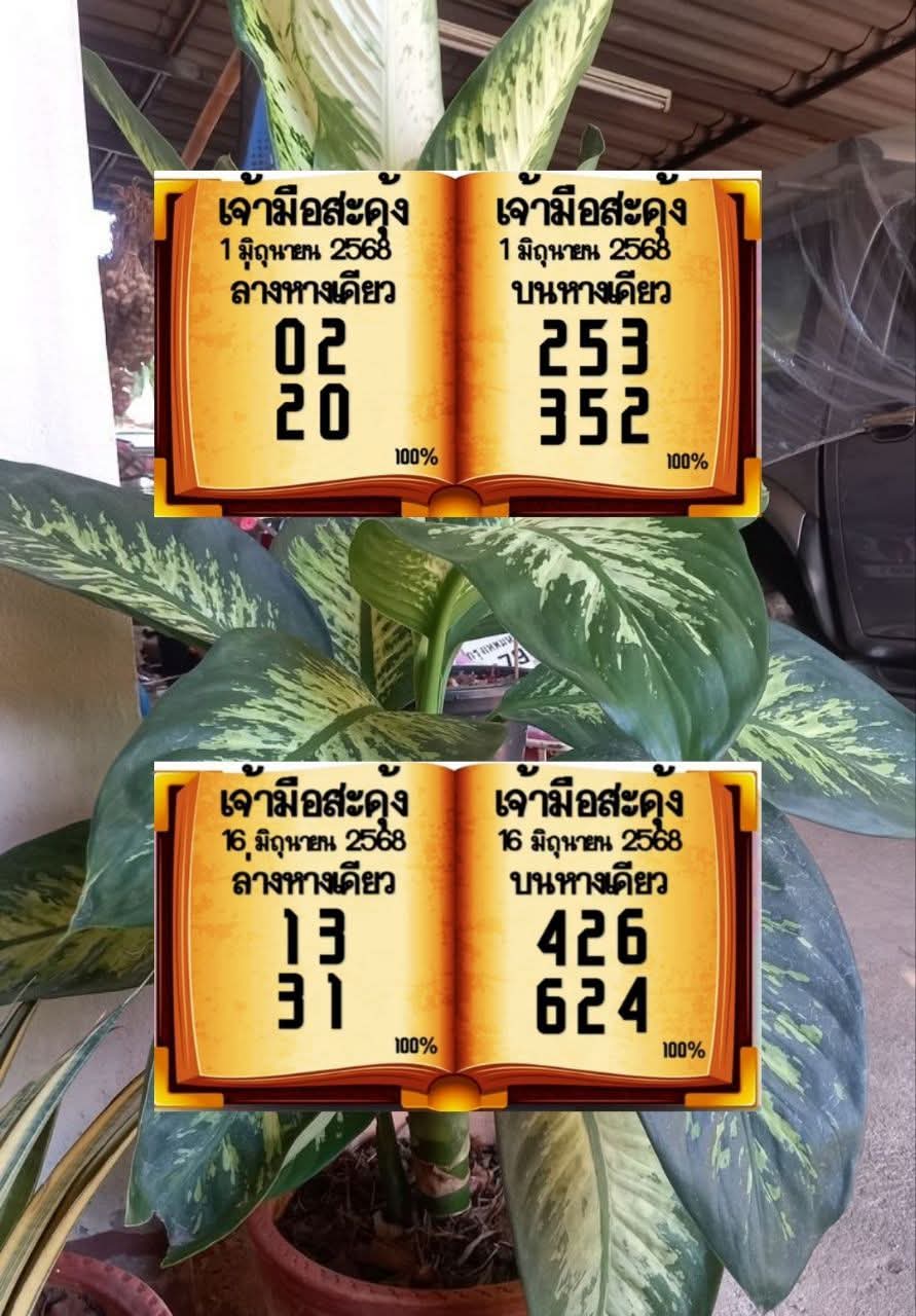 หวยเจ้ามือสะดุ้ง 16/6/68