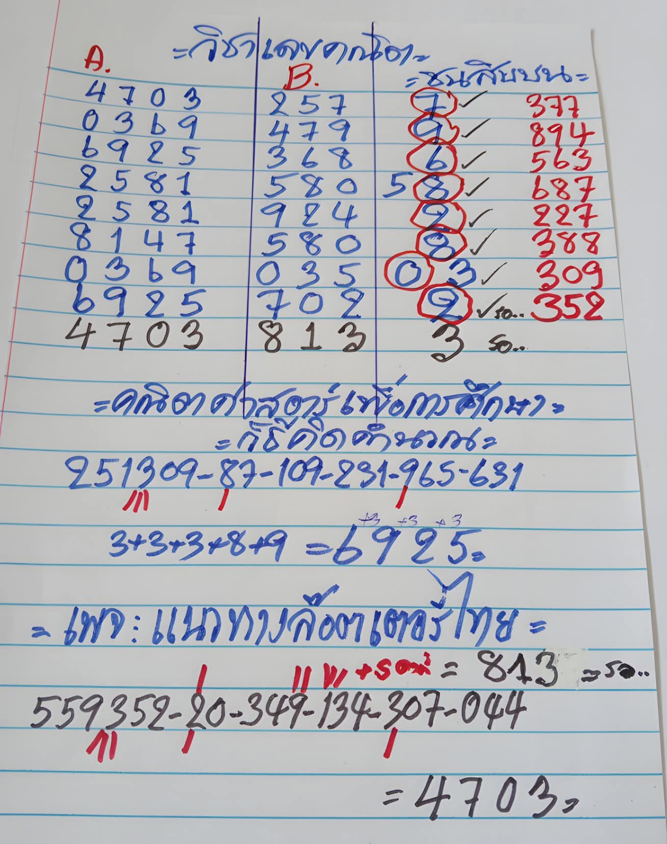 หวยแนวทางลอตเตอรี่ 16/6/68