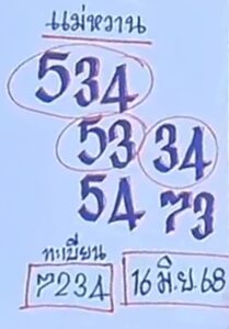 หวยแม่หวาน 16/6/68