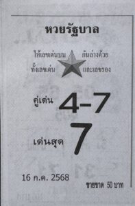 หวยรัฐบาล 16/7/68