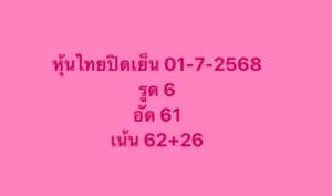 หวยหุ้น 1/7/68
-6