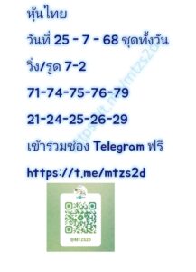 หวยหุ้น 25/7/68