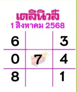 หวยเดลินิวส์ 1/8/68
