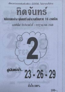 หวยทิดจันทร์ 1/7/68