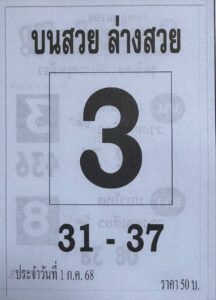 หวยบนสวยล่างสวย 1/7/68