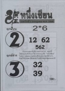 หวยหนึ่งเซียน 1/7/68