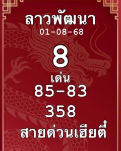 หวยลาว 1/8/68-4